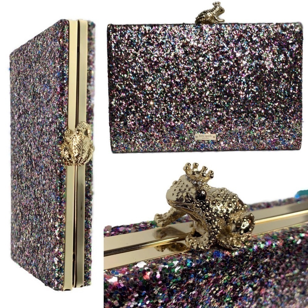 Kate Spade Frog Clutch I kissed a 🐸 Glitter Bag - Picture 5 of 7